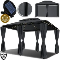 El Jardin - Partytent - 4x3 - Waterdicht Dak - Wanden - Solar - Antraciet Paviljoen 10 El Jardin - Partytent - 4x3 - Waterdicht Dak - Wanden - Solar - Antraciet Paviljoen -Tuinmeubilair Verkoopwinkel 1200x1197 9