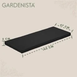 Gardenista Tuinbankkussen - Patio Meubilair Buiten 3-zitter BankKussen Voor Tuin -tuinkussen Voor Tuin Bank - Zachte En Lichtgewicht Waterbestendig Materiaal - 140cm X 47cm -Tuinmeubilair Verkoopwinkel 1200x1198 19