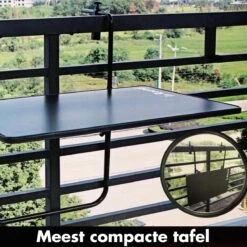 Balkontafel Inklapbaar – Zwart – 60 X 60 X 70 Cm – Hout Balkontafeltje Hangend Balkonbar Balkontafels Opklapbaar Hangtafel Balcony Table – Ophangbaar Voor Aan Het Balkon – Vouwtafel Wandtafel Inklapbare Tafel – Bijzettafel – Buiten Tafeltje Klaptafel -Tuinmeubilair Verkoopwinkel 1200x1199 9