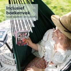 Vita5 XXL Hangstoel | Binnen&Buiten Hangnest | Incl. 2 Kussens En Boekenvak | Volwassenen&Kinderen | Hangmatstoel Tot 225kg | Donkergroen -Tuinmeubilair Verkoopwinkel 1200x1200 100