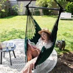 Vita5 XXL Hangstoel | Binnen&Buiten Hangnest | Incl. 2 Kussens En Boekenvak | Volwassenen&Kinderen | Hangmatstoel Tot 225kg | Donkergroen -Tuinmeubilair Verkoopwinkel 1200x1200 103