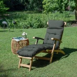 Beautissu Deckchair Kussen 200x50x8 Cm - Ligstoelkussen Antraciet - Matraskussen Voor Hangmatten En Tuin-/terrasstoelen - Flair DC -Tuinmeubilair Verkoopwinkel 1200x1200 1046