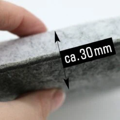 30mm Vilten Zitkussen Rond - Ø 35cm Stoelkussen Stoelpad Zacht 2-kleurig Grijs -Tuinmeubilair Verkoopwinkel 1200x1200 1049