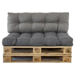 2L Home & Garden Rugkussen Metro Grijs - 60 X 40cm