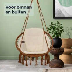 Vita5 Macramé Hangstoel - Voor Binnen En Buiten - Zonder Standaard - Incl. Kussen, Boekenvak En Beschermhoes - Tot 150kg - Bruin/Beige 20 Vita5 Macramé Hangstoel - Voor Binnen En Buiten - Zonder Standaard - Incl. Kussen, Boekenvak En Beschermhoes - Tot 150kg - Bruin/Beige -Tuinmeubilair Verkoopwinkel 1200x1200 118