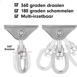 Luxe Ophangsysteem - 180° Schommelen, 360° Roteerbaar - Plafondhaak - Ophanghaak - Hangstoel Buiten - Hangstoel Binnen – Schommelstoel - Schommel - Bokszakken - RVS - Nederlandse Handleiding - 16 Luxe Ophangsysteem - 180° Schommelen, 360° Roteerbaar - Plafondhaak - Ophanghaak - Hangstoel Buiten - Hangstoel Binnen – Schommelstoel - Schommel - Bokszakken - RVS - Nederlandse Handleiding - -Tuinmeubilair Verkoopwinkel 1200x1200 18