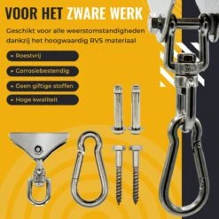 Itstrong® Plafondhaak Ophangsysteem Voor Binnen & Buiten – Ophanghaak Voor Bokszak – Schommel – Schommelstoel – Hangstoel - RVS -Tuinmeubilair Verkoopwinkel 1200x1200 185