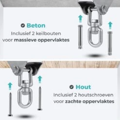 AVINT GOODS RVS Ophangsysteem Plafondhaak Bokszak – Schroefhaak & Ophanghaak Hangstoel – Muurhaak Binnen & Buiten - 550KG -Tuinmeubilair Verkoopwinkel 1200x1200 187