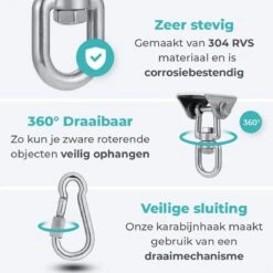 AVINT GOODS RVS Ophangsysteem Plafondhaak Bokszak – Schroefhaak & Ophanghaak Hangstoel – Muurhaak Binnen & Buiten - 550KG -Tuinmeubilair Verkoopwinkel 1200x1200 188