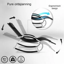 Sens Design Zonnebed - Ligbed - Weerbestendig - Zwart -Tuinmeubilair Verkoopwinkel 1200x1200 222