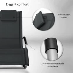 Sens Design Zonnebed - Ligbed - Weerbestendig - Antraciet -Tuinmeubilair Verkoopwinkel 1200x1200 267