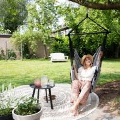 Vita5 XXL Hangstoel | Binnen&Buiten Hangnest | Incl. 2 Kussens En Boekenvak | Volwassenen&Kinderen | Hangmatstoel Tot 225kg | Grijs -Tuinmeubilair Verkoopwinkel 1200x1200 273