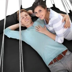 Hangnest Voor Binnen & Buiten. Met Groot En Dik Kussen Voor Volwassenen & Kinderen. Belastbaar Tot 125 Kg. VITA5 (Zwart) -Tuinmeubilair Verkoopwinkel 1200x1200 275