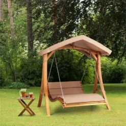 Bermuda Hollywoodschommel Tuinschommelbank 130 Cm 2-zits Zonneluifel -Tuinmeubilair Verkoopwinkel 1200x1200 294