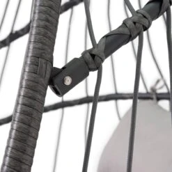 Pro Garden Lowander Hangstoel Egg 191x126x126- Schommelstoel Met Rattan Cocoon En Robuust Stalen Standaard Incl. Kussens - Volledig Inklapbaar - Lichtgrijs -Tuinmeubilair Verkoopwinkel 1200x1200 313