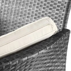 Casaria Polyrattan Tuinbank - Incl. Tafel & Kussens 7 Cm - Grijs -Tuinmeubilair Verkoopwinkel 1200x1200 325