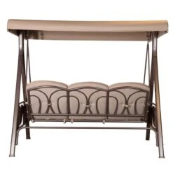 SORARA® Luxe Schommelbank Met Zonnescherm - Bruin - Zware Kwaliteit. -Tuinmeubilair Verkoopwinkel 1200x1200 326