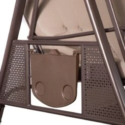 SORARA® Luxe Schommelbank Met Zonnescherm - Bruin - Zware Kwaliteit. -Tuinmeubilair Verkoopwinkel 1200x1200 327