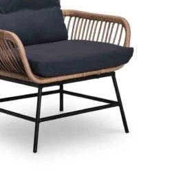 BUITEN Living Dex Wicker Loungestoel Tuin Incl. Wicker Voetenbank | Wicker + Aluminium | Bamboe Antraciet -Tuinmeubilair Verkoopwinkel 1200x1200 34