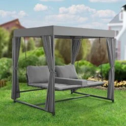 Schommelbank / Ligbank Kassandra - Donkergrijs -Tuinmeubilair Verkoopwinkel 1200x1200 394