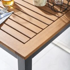 NATERIAL - Tuintafel Vierkant ORIS - 4 Personen - Houten Tafel 90x90 Cm - Aluminium - Met Houten Blad - Eucalyptus -Tuinmeubilair Verkoopwinkel 1200x1200 436
