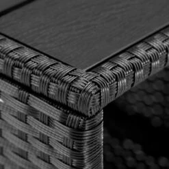 Casaria Polyrattan Bijzettafel - WPC Tafelblad 45x45x40cm – Zwart -Tuinmeubilair Verkoopwinkel 1200x1200 473