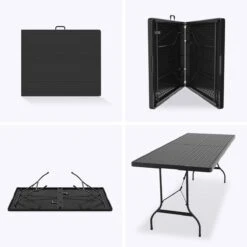LifeGoods Klaptafel - Inklapbaar - 180 Cm - 6 Tot 8 Personen - Zwart -Tuinmeubilair Verkoopwinkel 1200x1200 500