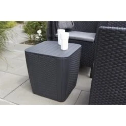 ALLIBERT Keter Luzon Opbergtafel - 39x39x43cm - Donkergrijs -Tuinmeubilair Verkoopwinkel 1200x1200 502