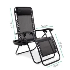 LifeGoods Opvouwbare Tuinstoelen - Verstelbaar Zonnescherm - 2 Stuks - 30°-90° Verstelbaar - Metaal - Zwart -Tuinmeubilair Verkoopwinkel 1200x1200 57