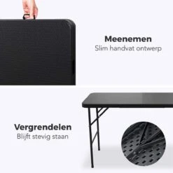 LifeGoods Klaptafel - Inklapbaar - 120 Cm - 4 Personen - Zwart -Tuinmeubilair Verkoopwinkel 1200x1200 580