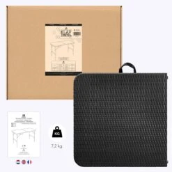 LifeGoods Klaptafel - Inklapbaar - 120 Cm - 4 Personen - Zwart -Tuinmeubilair Verkoopwinkel 1200x1200 585