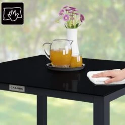 Casaria – Tuintafel – Aluminium – 90x90x75cm –Antraciet -Tuinmeubilair Verkoopwinkel 1200x1200 596
