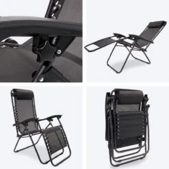 LifeGoods Opvouwbare Tuinstoelen - Verstelbaar Zonnescherm - 2 Stuks - 30°-90° Verstelbaar - Metaal - Zwart -Tuinmeubilair Verkoopwinkel 1200x1200 62