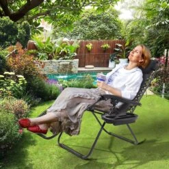 LifeGoods Opvouwbare Tuinstoelen - Verstelbaar Zonnescherm - 2 Stuks - 30°-90° Verstelbaar - Metaal - Zwart -Tuinmeubilair Verkoopwinkel 1200x1200 63