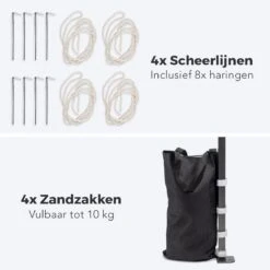 LifeGoods Partytent - 3x3 M - Zijwanden - Easy Up - Opvouwbaar - Waterdicht - Draagtas Met Wieltjes - Donkergrijs 22 LifeGoods Partytent - 3x3 M - Zijwanden - Easy Up - Opvouwbaar - Waterdicht - Draagtas Met Wieltjes - Donkergrijs -Tuinmeubilair Verkoopwinkel 1200x1200 697