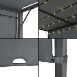 Pergola Fortaleza Tuinpaviljoen Met LED Verlichting 3x3 M Donkergrijs 9 Pergola Fortaleza Tuinpaviljoen Met LED Verlichting 3x3 M Donkergrijs -Tuinmeubilair Verkoopwinkel 1200x1200 701