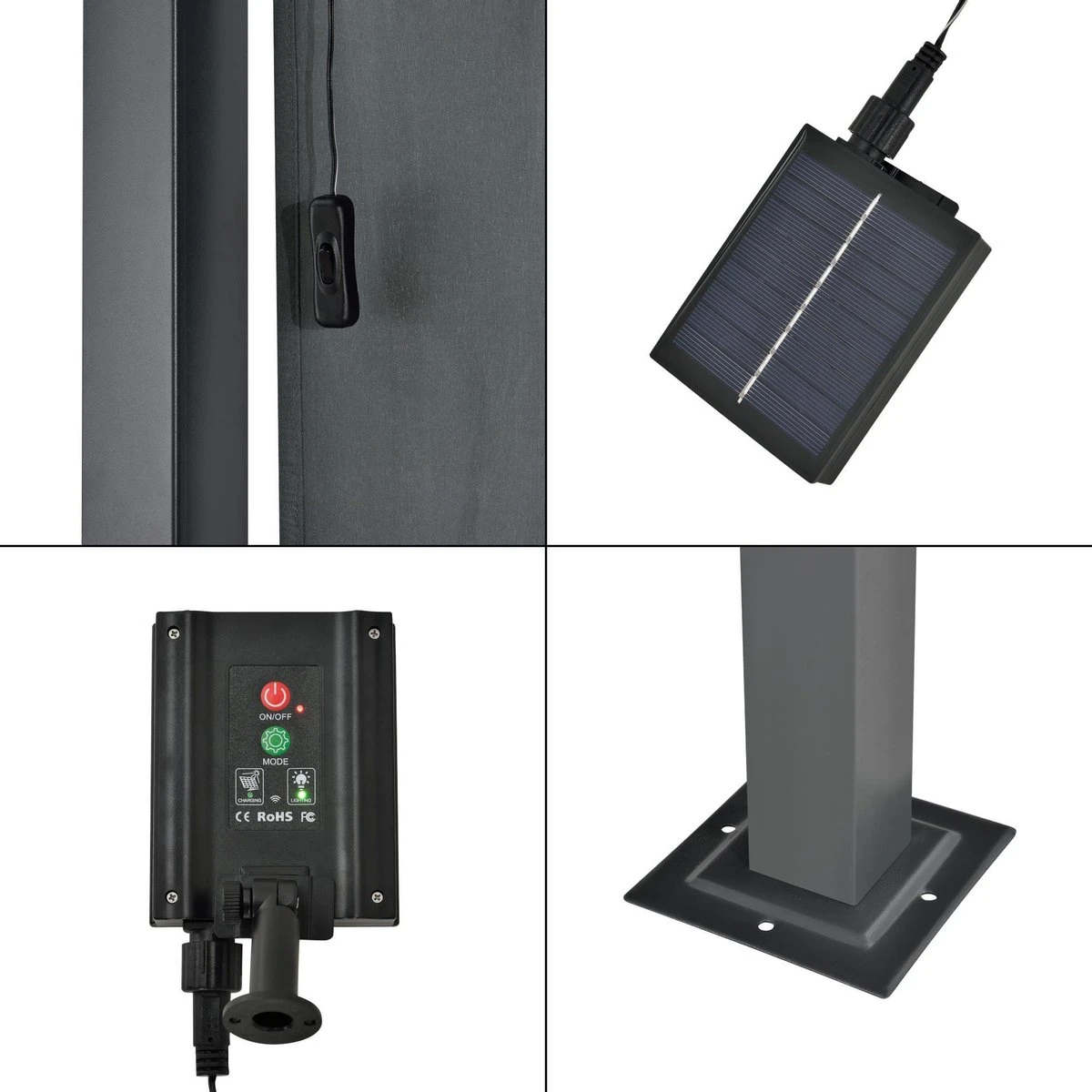 Pergola Fortaleza Tuinpaviljoen Met LED Verlichting 3x3 M Donkergrijs 5 Pergola Fortaleza Tuinpaviljoen Met LED Verlichting 3x3 M Donkergrijs - Afbeelding 5