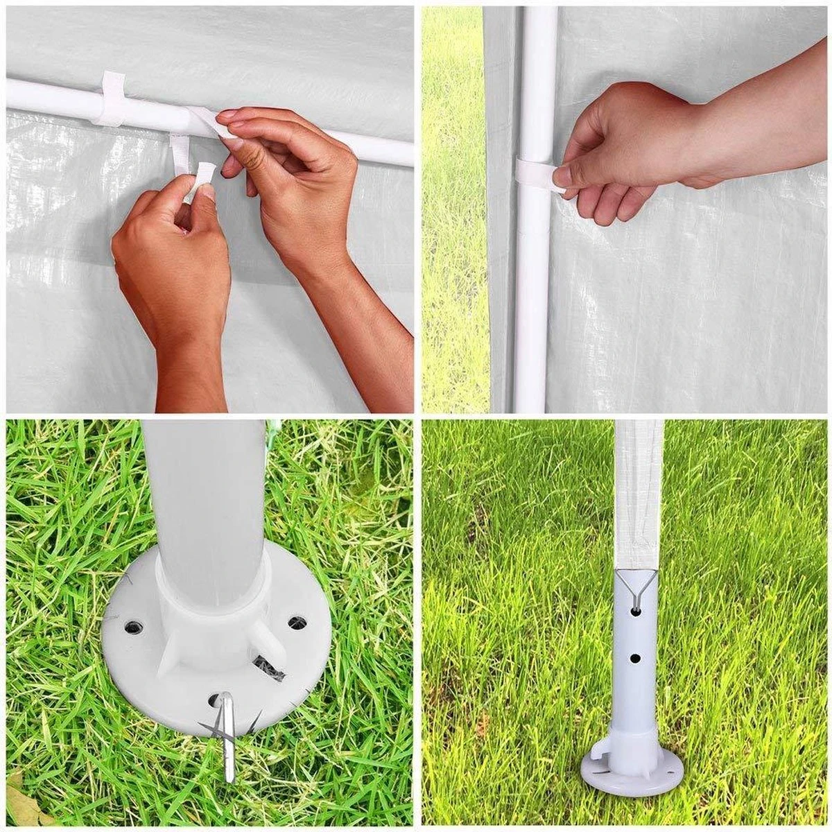 MaxxGarden Partytent - Paviljoen - 3x6m - Incl. Zijwanden - Waterdicht - Wit 7 MaxxGarden Partytent - Paviljoen - 3x6m - Incl. Zijwanden - Waterdicht - Wit - Afbeelding 7