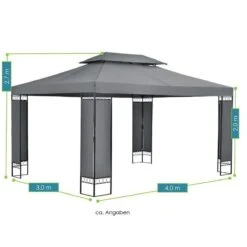 Paviljoen / Partytent - 3 X 4 Meter - Antraciet -Tuinmeubilair Verkoopwinkel 1200x1200 775