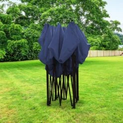 LifeGoods Partytent - 3x3 M - Easy Up - Opvouwbaar - Waterdicht - Draagtas Met Wieltjes - Donkerblauw -Tuinmeubilair Verkoopwinkel 1200x1200 782