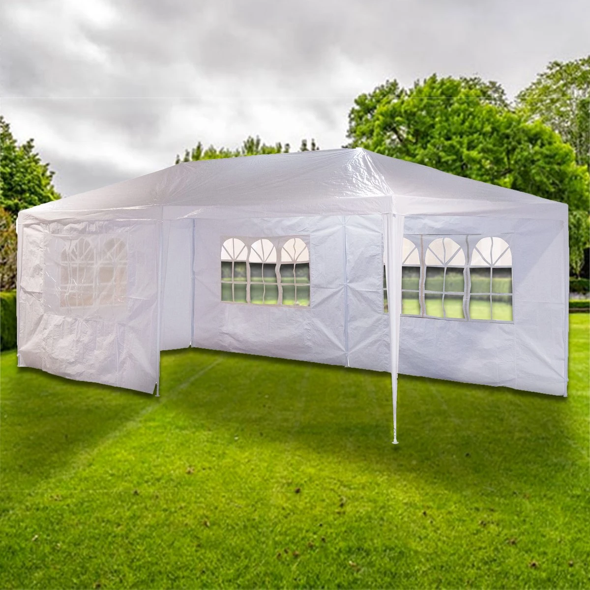 MaxxGarden Partytent - Paviljoen - 300 X 600 X 250 Cm - Met Zijwanden - Waterdicht Pro - 32mm Buizen – Wit 7 MaxxGarden Partytent - Paviljoen - 300 X 600 X 250 Cm - Met Zijwanden - Waterdicht Pro - 32mm Buizen – Wit - Afbeelding 7
