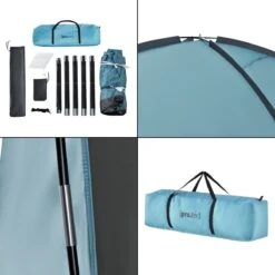 Pro-Tec Paviljoen Grästorp Met LED-verlichting 345x345x247 Cm Lichtblauw -Tuinmeubilair Verkoopwinkel 1200x1200 792