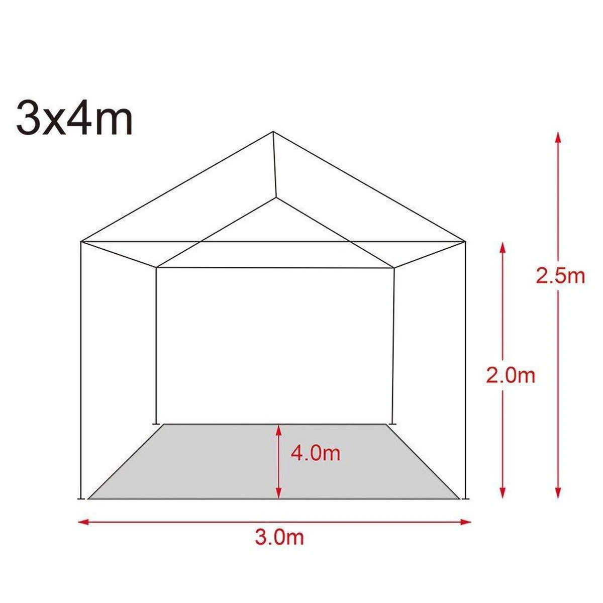 MaxxGarden Partytent Feesttent Paviljoen - 300 X 400 X 250 Cm - Zijwanden - Blauw 3 MaxxGarden Partytent Feesttent Paviljoen - 300 X 400 X 250 Cm - Zijwanden - Blauw - Afbeelding 3