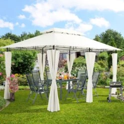 El Jardin - Partytent - 4x3 - Waterdicht Dak - Wanden - Beige Paviljoen 10 El Jardin - Partytent - 4x3 - Waterdicht Dak - Wanden - Beige Paviljoen -Tuinmeubilair Verkoopwinkel 1200x1200 822