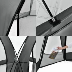 Pro-Tec Paviljoen Grästorp Met LED-verlichting 345x345x247 Cm Donkergrijs 11 Pro-Tec Paviljoen Grästorp Met LED-verlichting 345x345x247 Cm Donkergrijs -Tuinmeubilair Verkoopwinkel 1200x1200 851