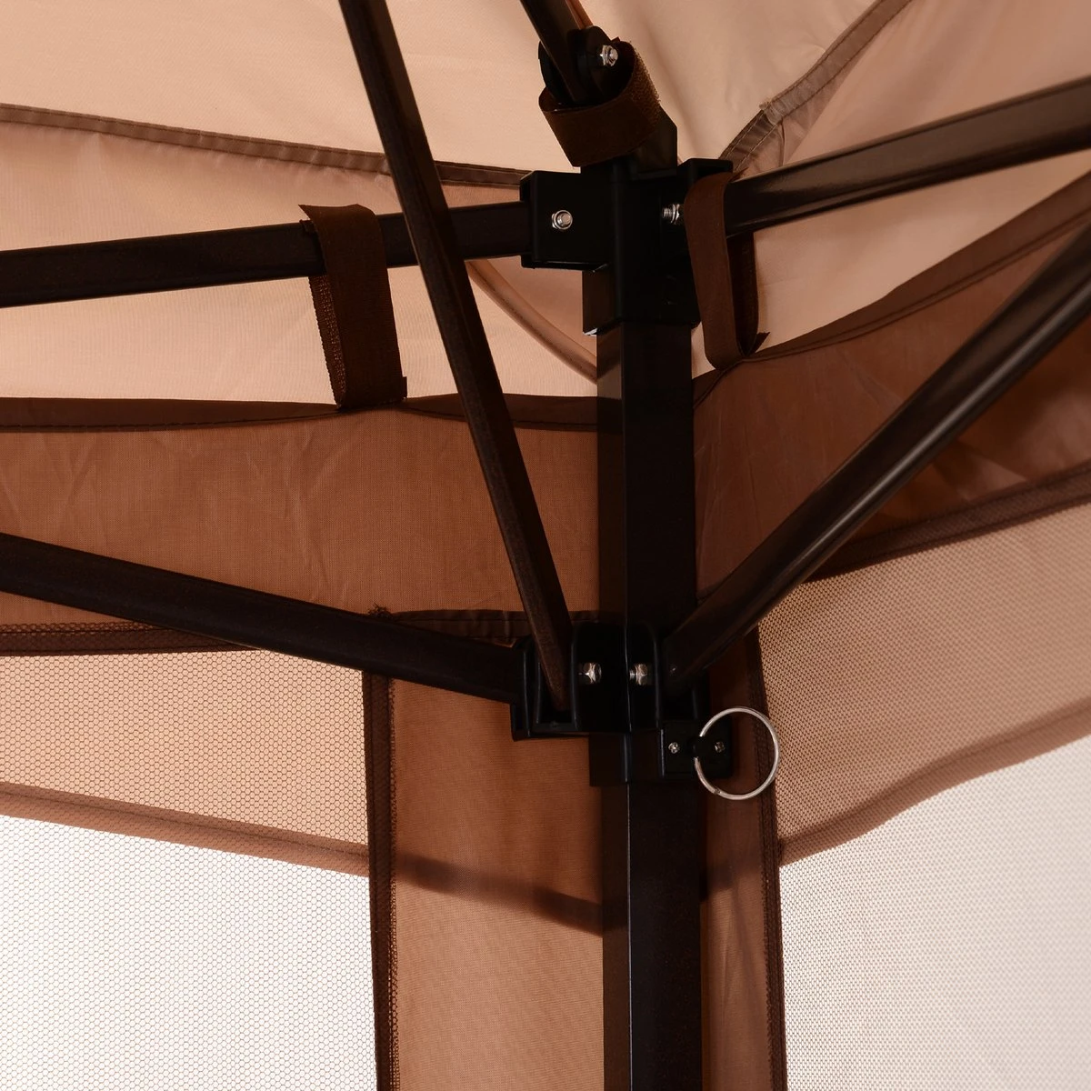 Outsunny Paviljoen Met Zijwanden Partytent Tuintent Popup 3,25 X 3,25 M Khaki 840-166 4 Outsunny Paviljoen Met Zijwanden Partytent Tuintent Popup 3,25 X 3,25 M Khaki 840-166 - Afbeelding 4