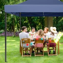 LifeGoods Partytent - 3x4.5 M - Zijwanden - Easy Up - Opvouwbaar - Waterdicht - Draagtas Met Wieltjes - Donkerblauw -Tuinmeubilair Verkoopwinkel 1200x1200 874