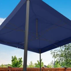 LifeGoods Partytent - 3x3 M - Zijwanden - Easy Up - Opvouwbaar - Waterdicht - Draagtas Met Wieltjes - Donkerblauw -Tuinmeubilair Verkoopwinkel 1200x1200 883