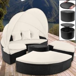 Casaria Polyrattan Zonne-Eiland Ø185cm – Incl. Kussens - Zwart Crème 27 Casaria Polyrattan Zonne-Eiland Ø185cm – Incl. Kussens - Zwart Crème -Tuinmeubilair Verkoopwinkel 1200x1200 895