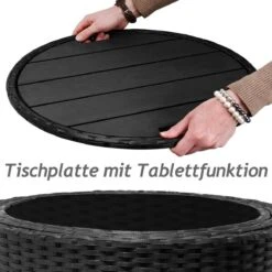 Casaria Polyrattan Zonne-Eiland Ø185cm – Incl. Kussens - Zwart Crème 38 Casaria Polyrattan Zonne-Eiland Ø185cm – Incl. Kussens - Zwart Crème -Tuinmeubilair Verkoopwinkel 1200x1200 901